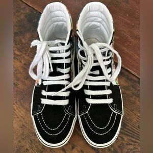 Vans Black and Multicolor Unisex High-Top Sneakers